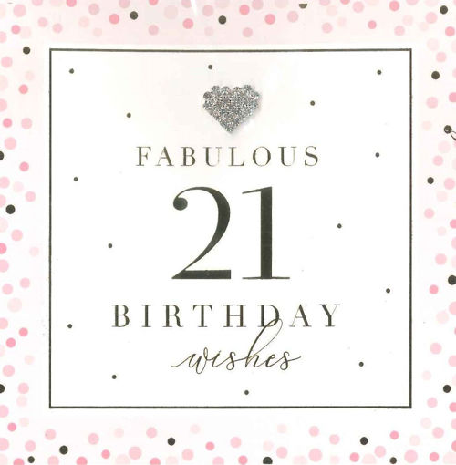Picture of FABULOUS 21 BIRTHDAY WISHES CARD